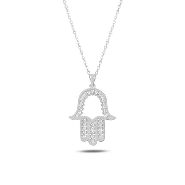 OLIVIE Stříbrný náhrdelník HAMSA 3859 Ag 925; ≤2,2 g.