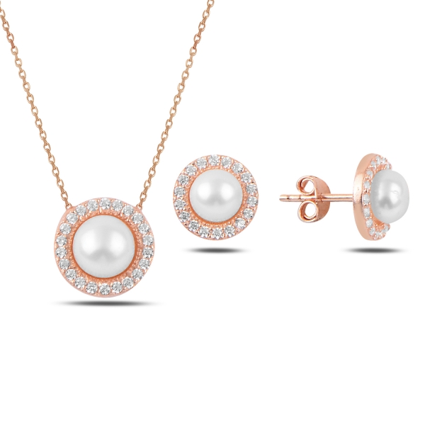 OLIVIE Stříbrná sada ROSE PERLA 3915 Ag 925; ≤3,7 g.