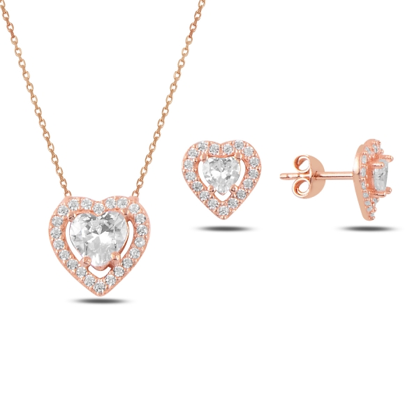 OLIVIE Stříbrná sada ROSE SRDCE 3920 Ag 925; ≤3,50 g.