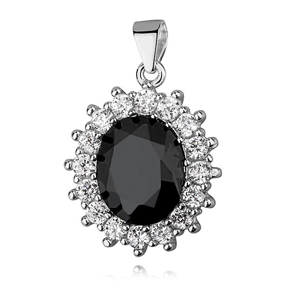 OLIVIE Stříbrný přívěsek BLACK ZIRCONIA 3931 Ag 925; ≤4,9 g.