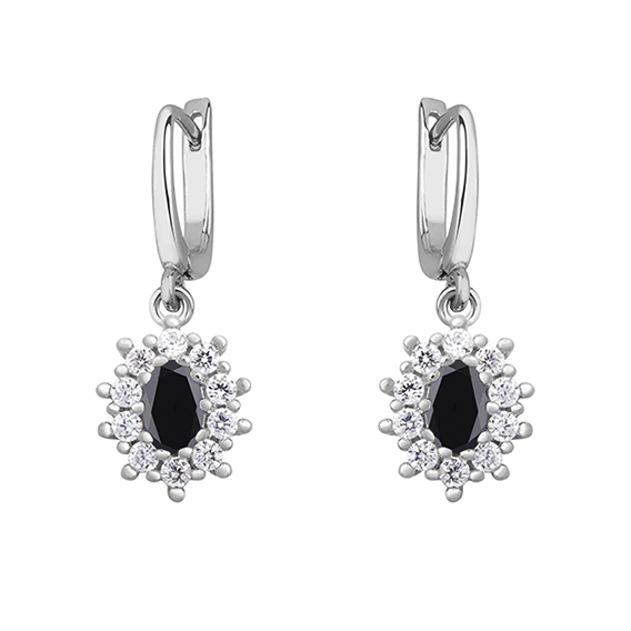 OLIVIE Stříbrné náušnice BLACK 3962 Ag 925; ≤4,3 g