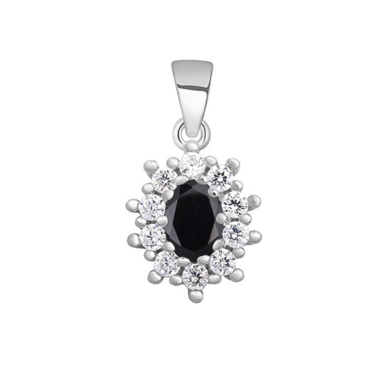OLIVIE Stříbrný přívěsek BLACK 3967 Ag 925; ≤1,6 g.