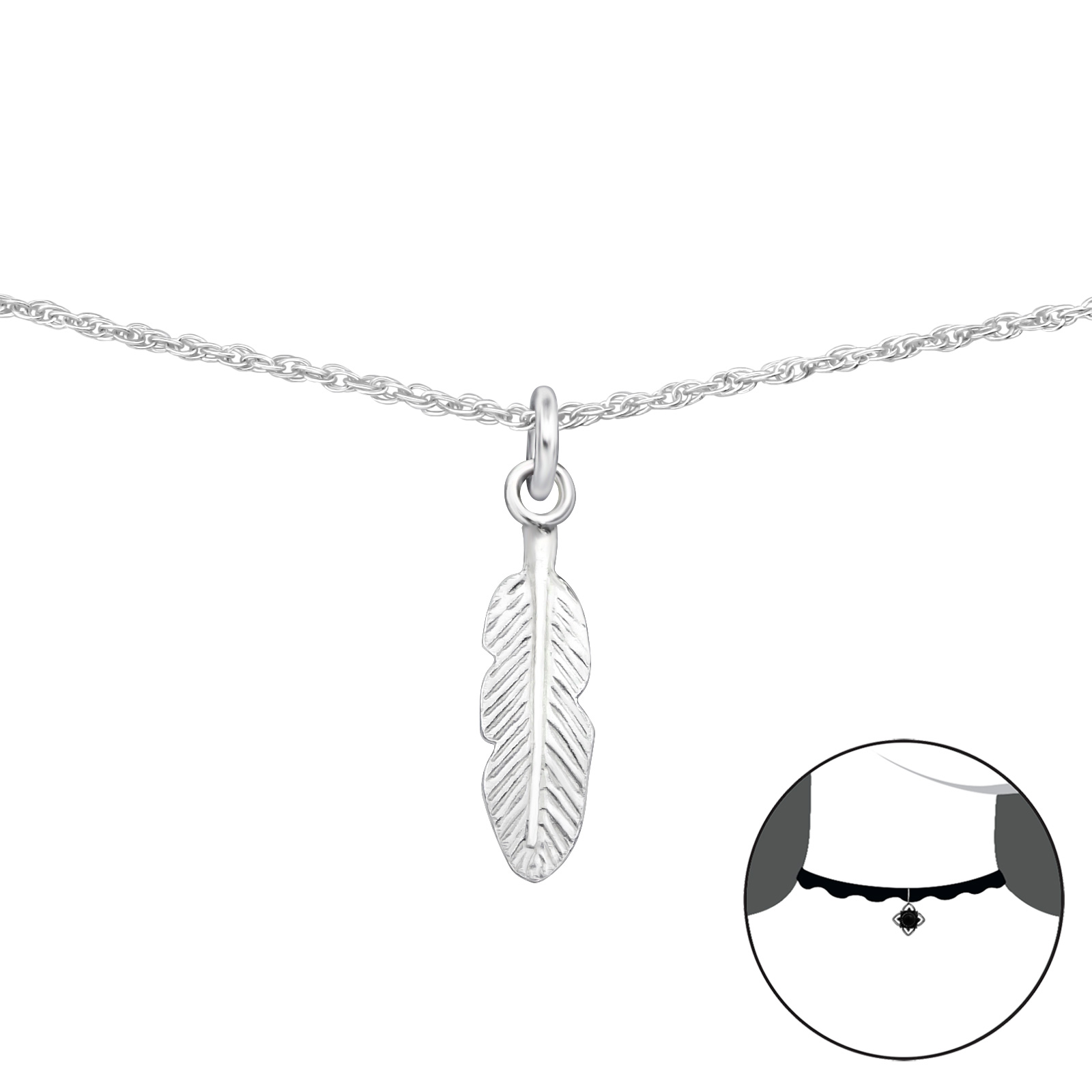 OLIVIE CHOKER náhrdelník PÍRKO 3985 Ag 925; ≤1,2 g