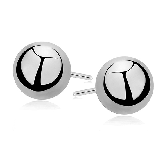OLIVIE Stříbrné 8mm kuličky RHODIUM 4103 Ag 925; ≤1,50 g.