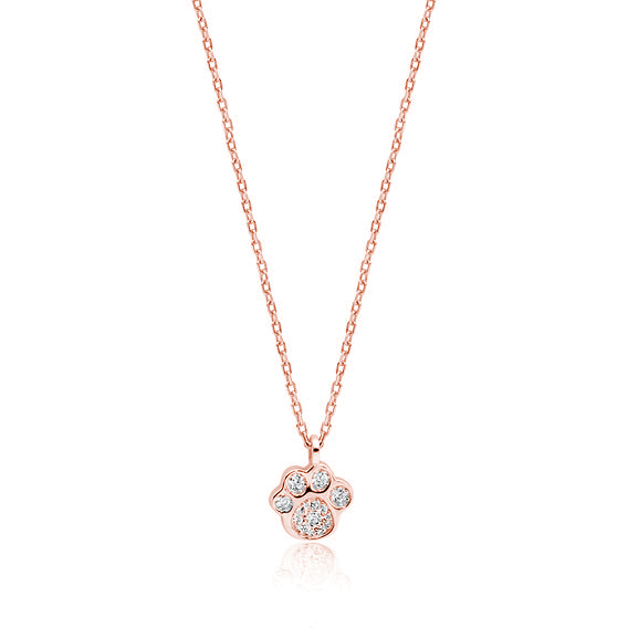 OLIVIE Stříbrný náhrdelník TLAPKA ROSE 4203 Ag 925; ≤1,8 g.