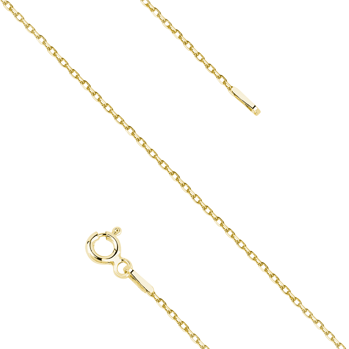 Olivie Stříbrný pozlacený 45cm řetízek ANKER 4208