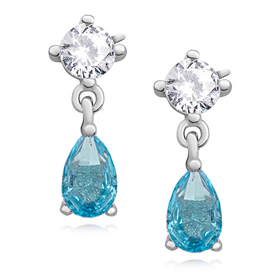 OLIVIE Stříbrné náušnice AQUA 4225 Ag 925; ≤1,3 g.