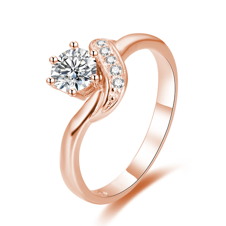 OLIVIE Stříbrný zásnubní prsten ROSE 4334 Velikost prstenů: 8 (EU: 57-58)
