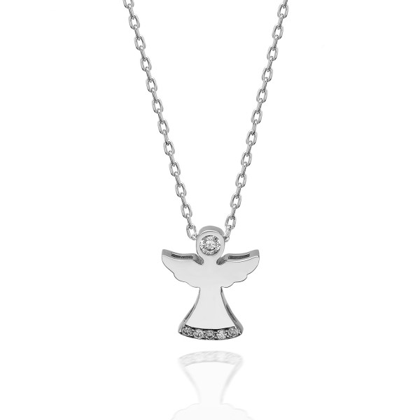 OLIVIE Stříbrný náhrdelník ANDĚL se Swarovski zirkony 4354 Ag 925; ≤2,2 g.