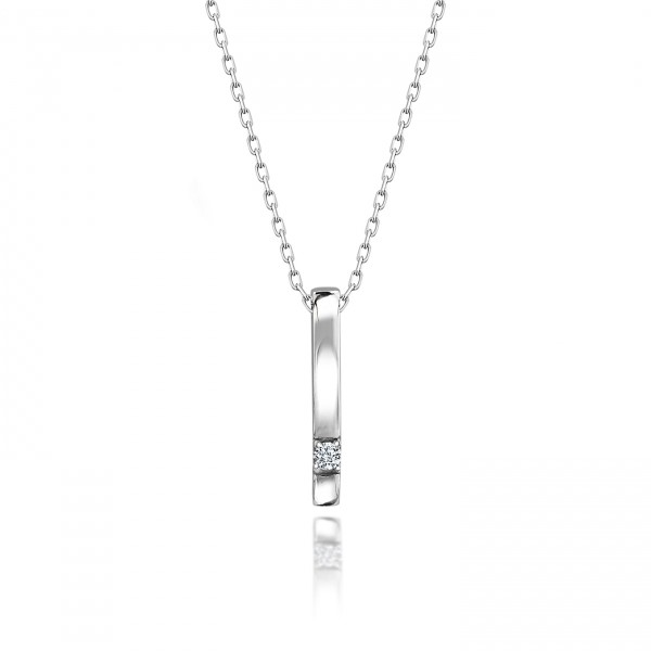 OLIVIE Stříbrný náhrdelník se Swarovski zirkonem 4353 Ag 925; ≤2,3 g.