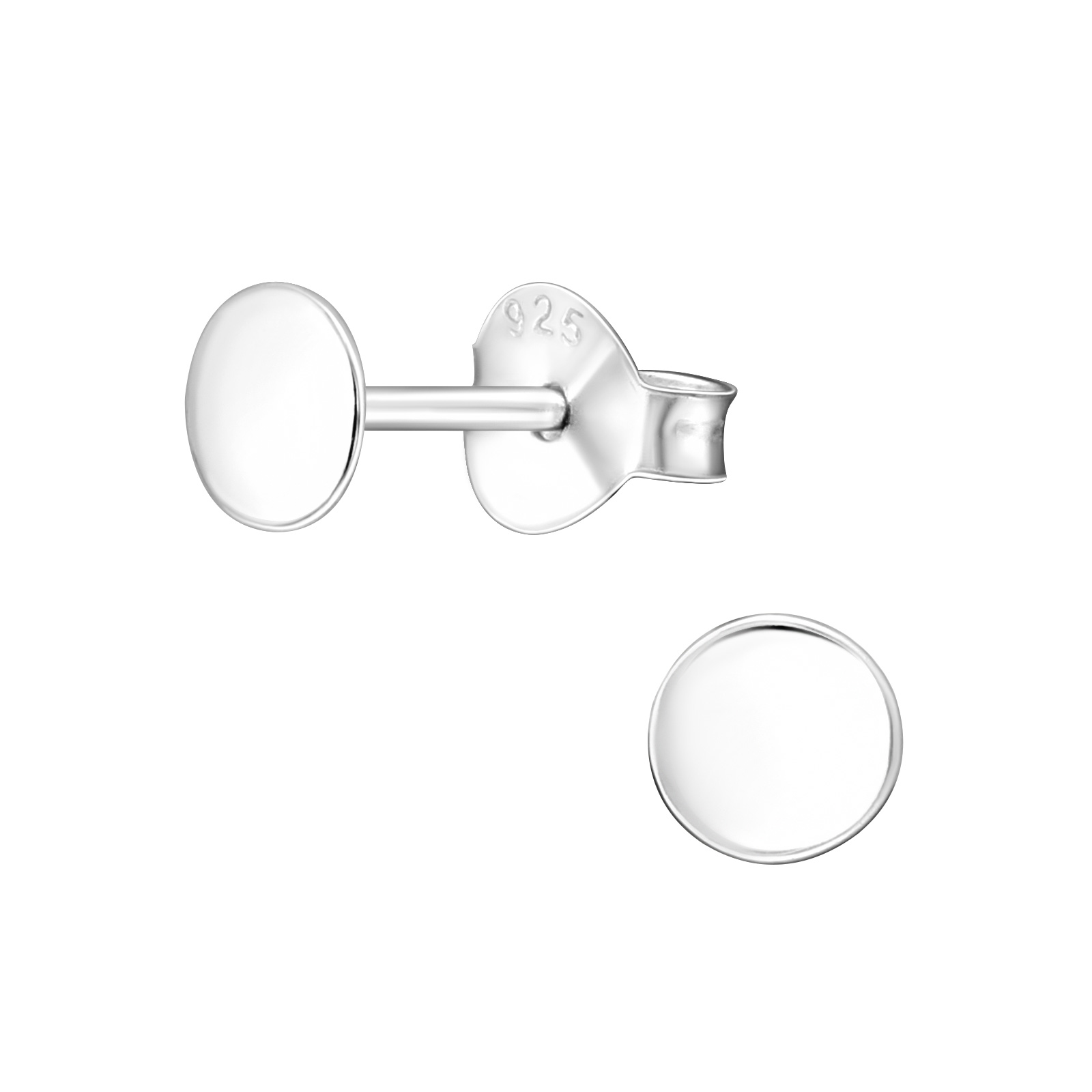 OLIVIE Stříbrné náušnice 4mm PECKY 4437 Ag 925; ≤0,3 g.