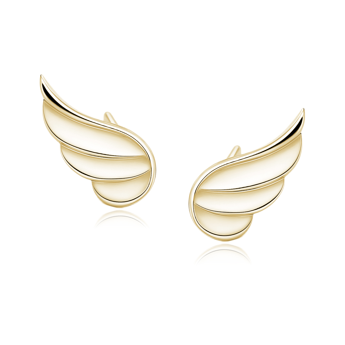 Olivie Stříbrné náušnice ANDĚLSKÉ KŘÍDLO GOLD 4579