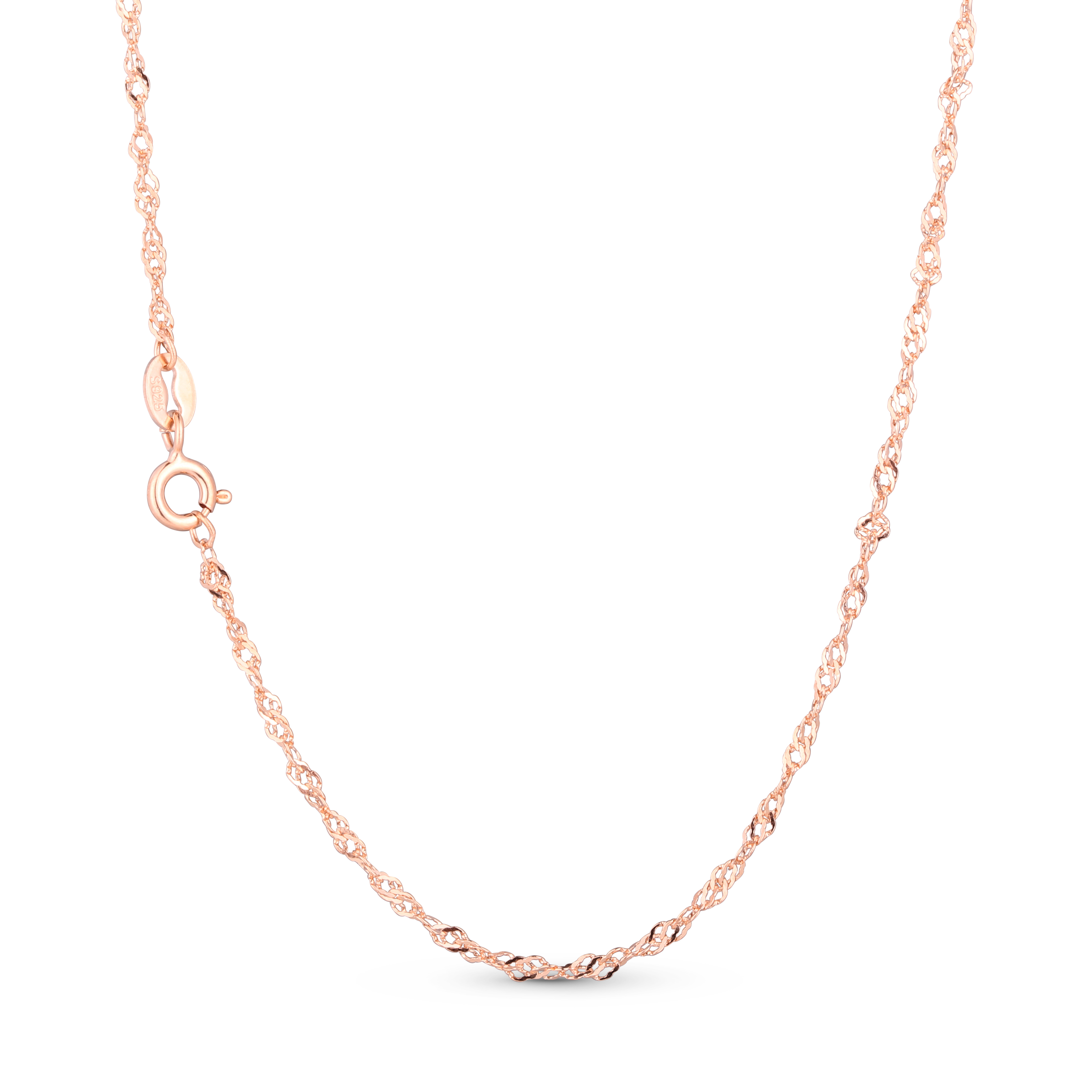 Olivie ROSE TWISTED 40cm stříbrný řetízek 4629