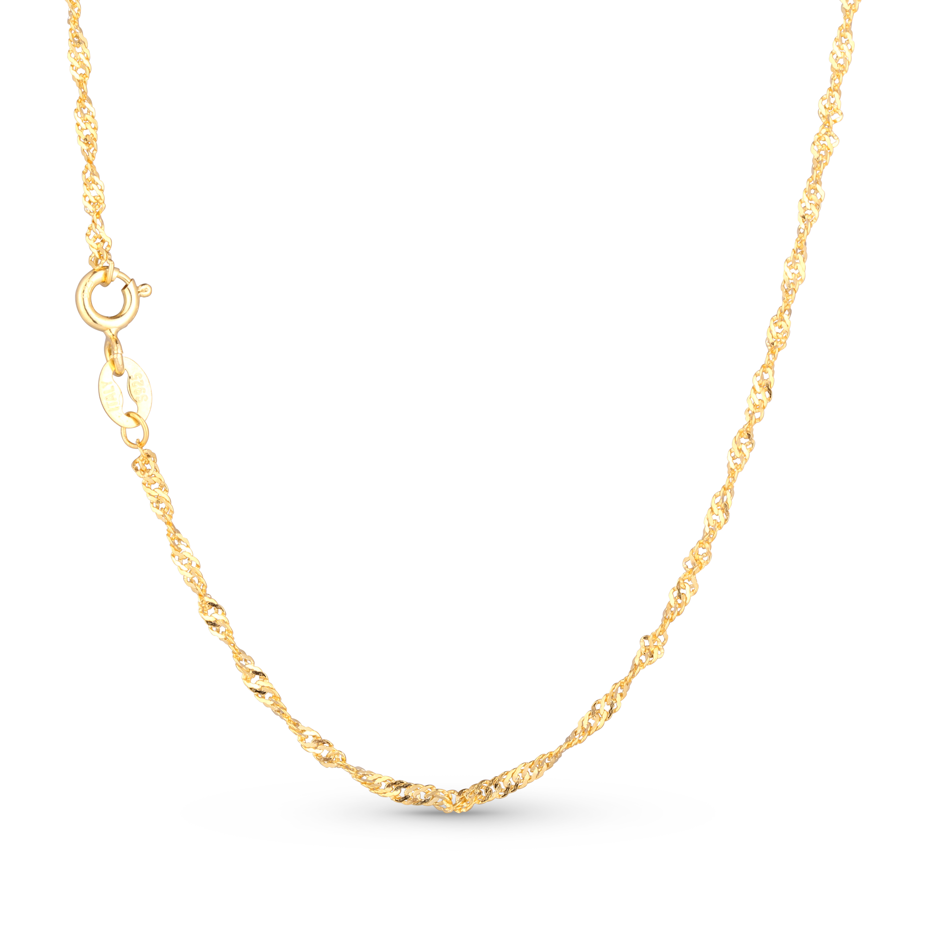 Olivie GOLD TWISTED 40cm stříbrný řetízek 4632