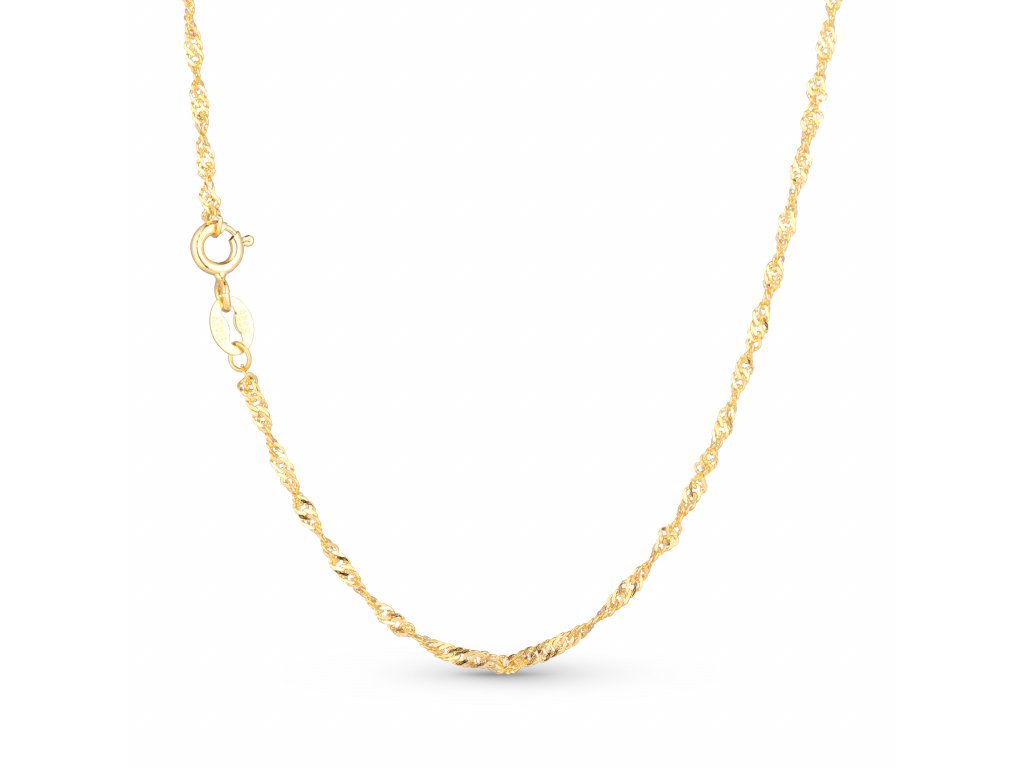 Olivie GOLD TWISTED 45cm stříbrný řetízek 4633