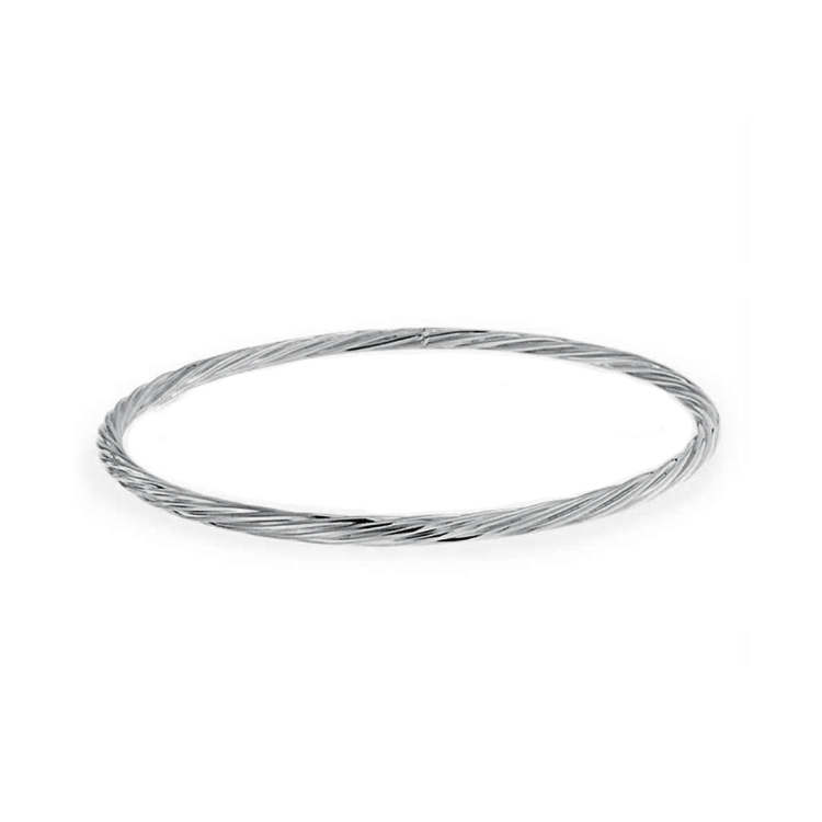 OLIVIE Stříbrný kulatý pevný náramek 4671 Ag 925; ≤10 g.