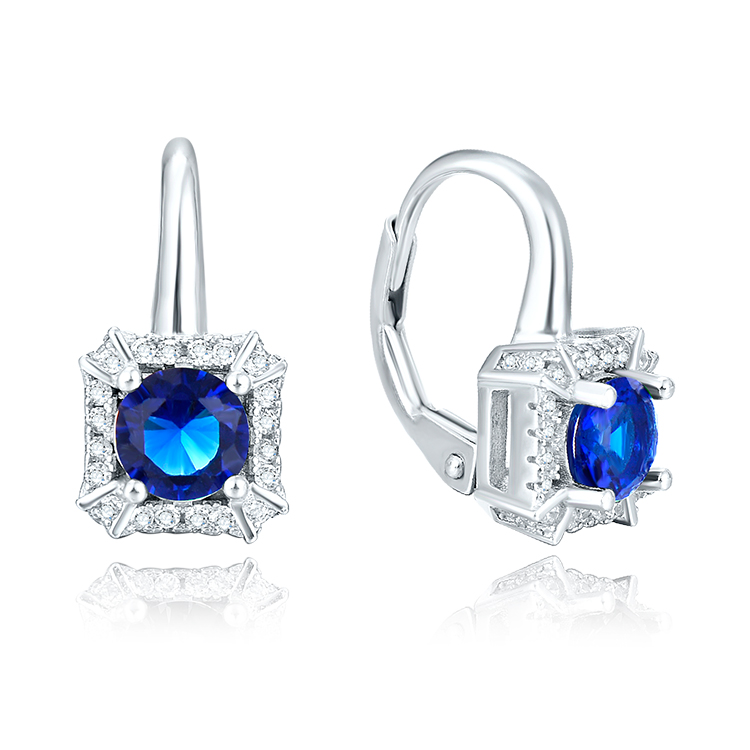 OLIVIE Stříbrné náušnice BLUE 4855 Ag 925; ≤3,4 g.