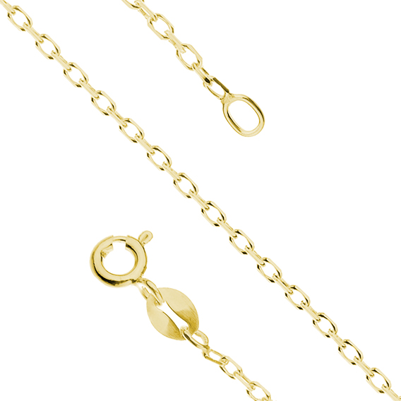 OLIVIE Stříbrný 55cm řetízek ROLO GOLD 4968 Ag 925; ≤2,3 g.