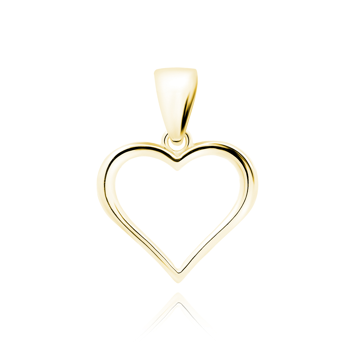 OLIVIE Stříbrný přívěsek SRDCE GOLD 5216 Ag 925; ≤0,7 g.