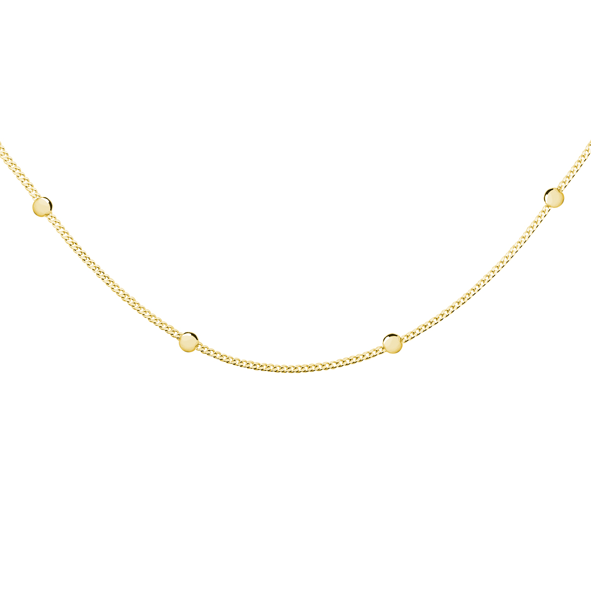 OLIVIE CHOKER kuličkový stříbrný řetízek MARRY GOLD 5257 Ag 925; ≤1,75 g.