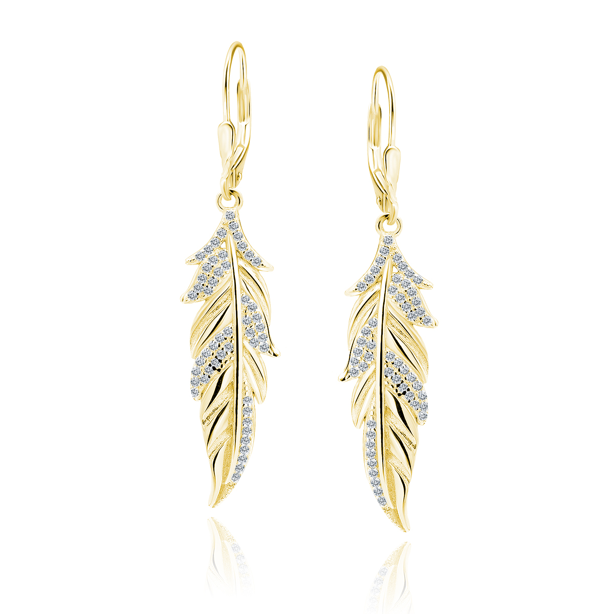 OLIVIE Stříbrné náušnice PÍRKO GOLD 5279 Ag 925; ≤3,7 g.