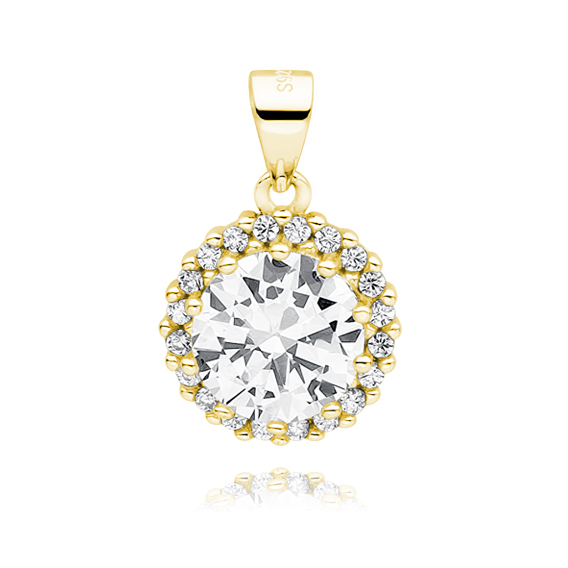 OLIVIE Stříbrný přívěsek ZIRKON GOLD 5300 Ag 925; ≤2,9 g.