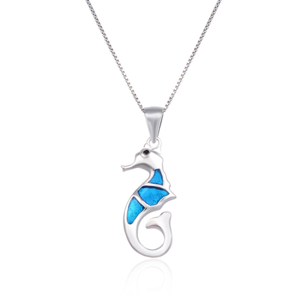 OLIVIE Stříbrný náhrdelník MOŘSKÝ KONÍK 5511 Ag 925; ≤2,4 g.