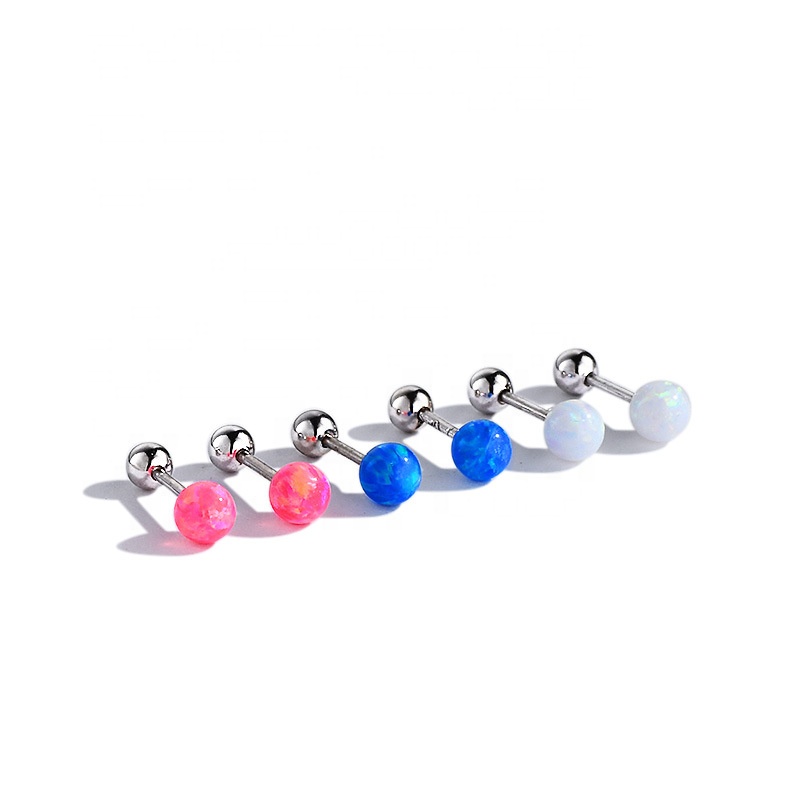 OLIVIE Stříbrné kuličky 4mm RŮŽOVÝ OPÁL 5526 Ag 925; ≤0,4 g.