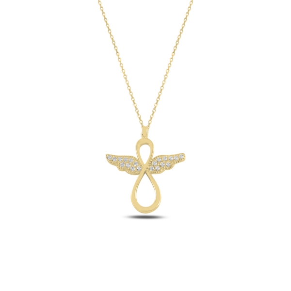 OLIVIE Stříbrný náhrdelník ANDĚL GOLD 5534 Ag 925; ≤1,9 g.