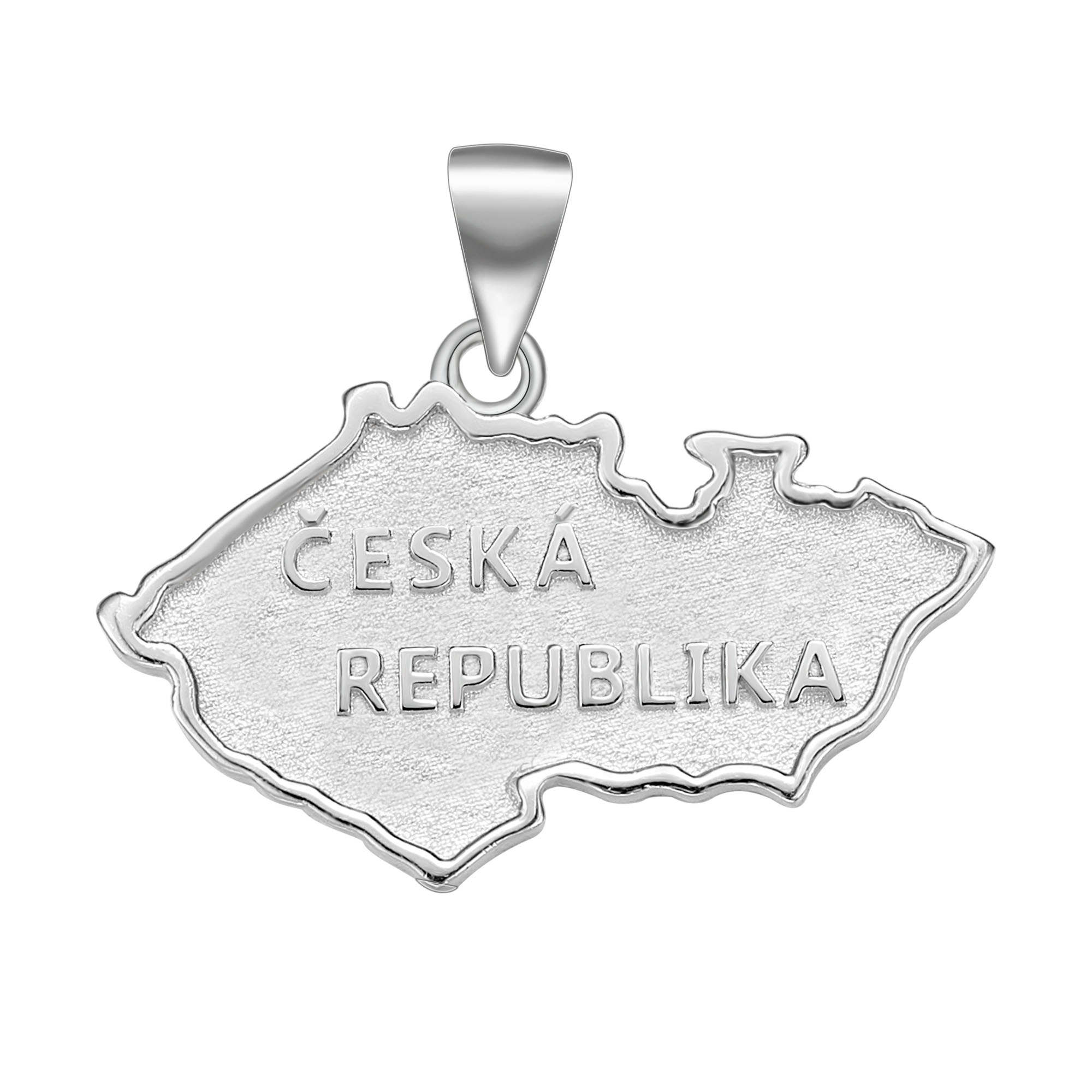 OLIVIE Stříbrná mapa ČESKÁ REPUBLIKA 6096