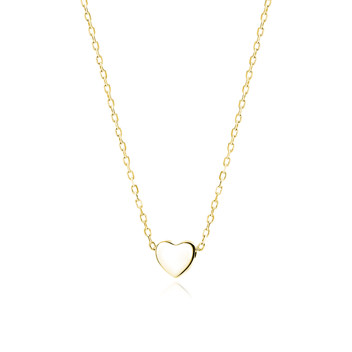OLIVIE Stříbrný choker SRDÍČKO GOLD 7036 Ag 925; ≤1,9 g.
