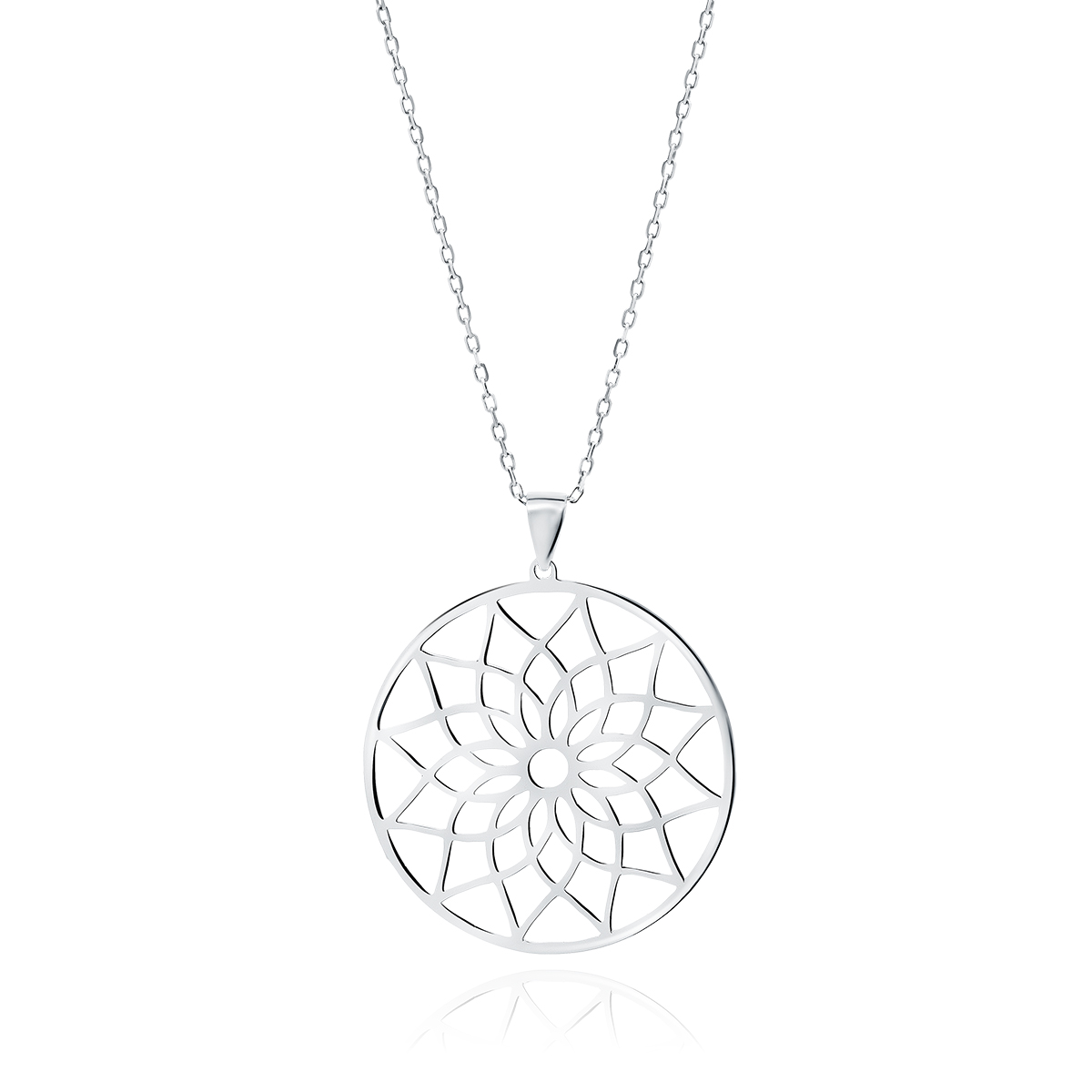 OLIVIE Stříbrný náhrdelník MANDALA 7038 Ag 925; ≤3 g.