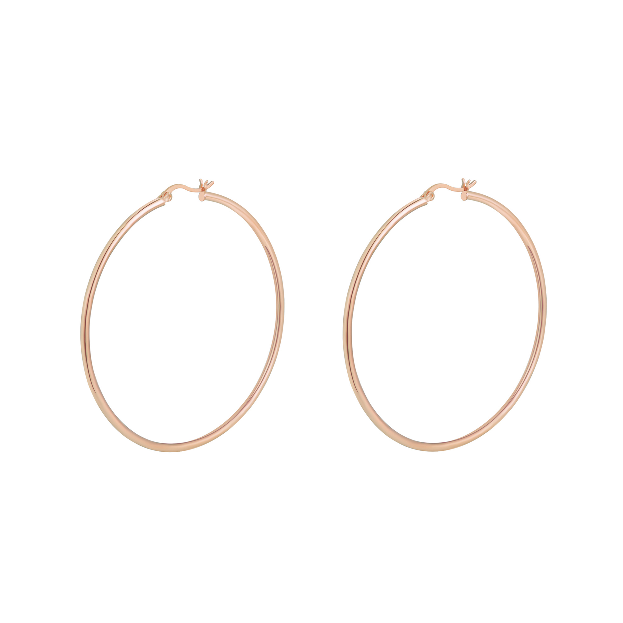 OLIVIE Stříbrné 4cm KRUHY ROSE 7073 Ag 925; ≤3,9 g.
