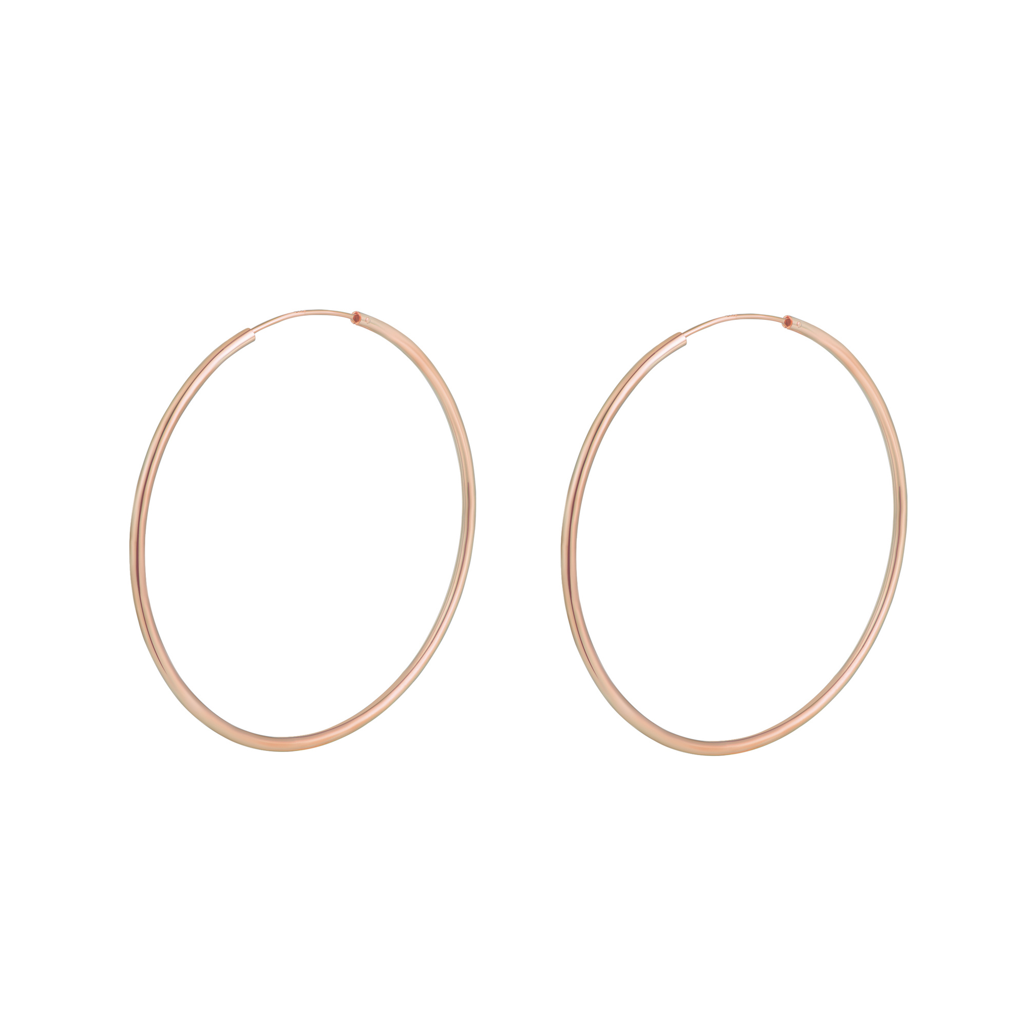 OLIVIE Stříbrné 4cm KRUHY ROSE 7088 Ag 925; ≤3,9 g.