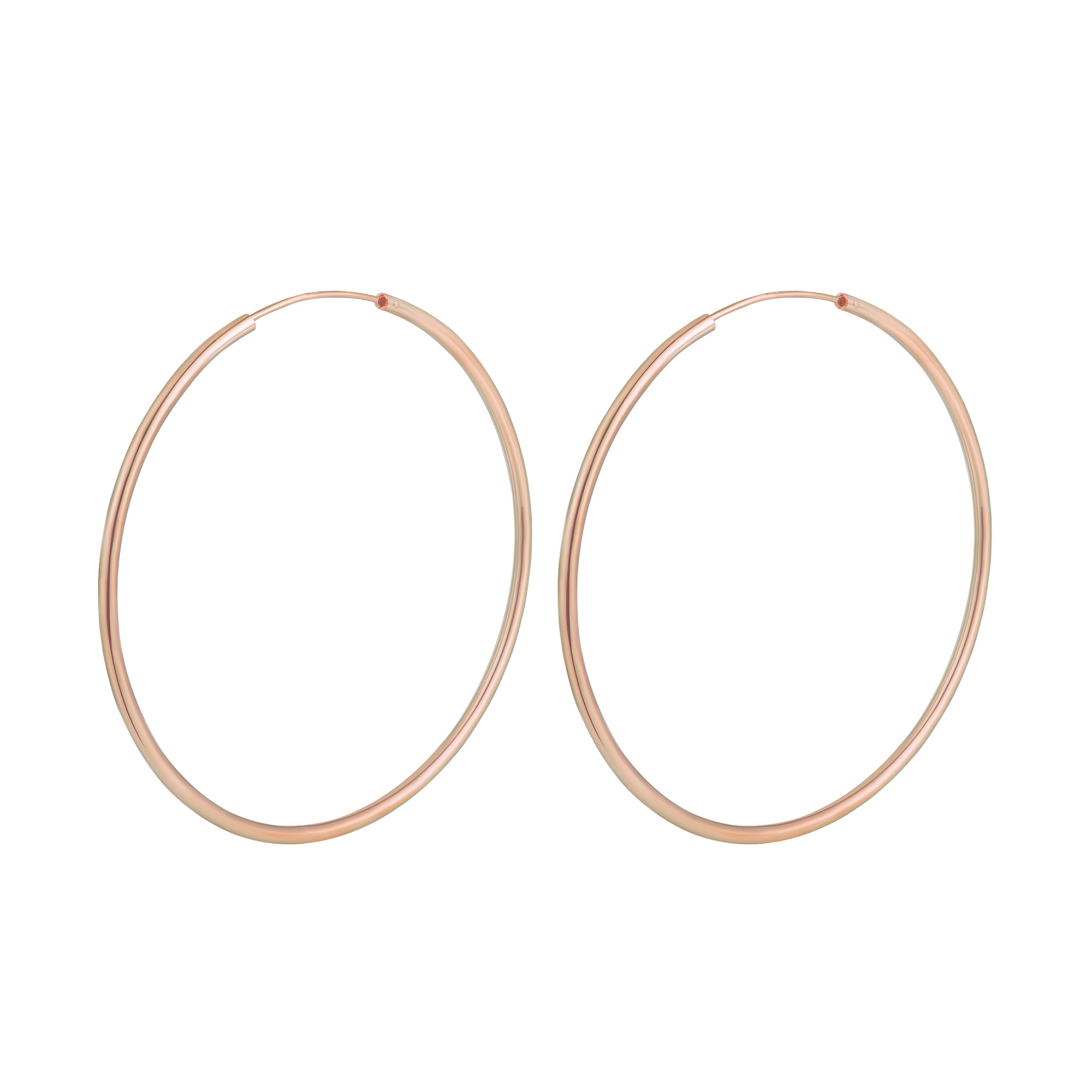OLIVIE Stříbrné 5cm KRUHY ROSE 7091 Ag 925; ≤5 g.