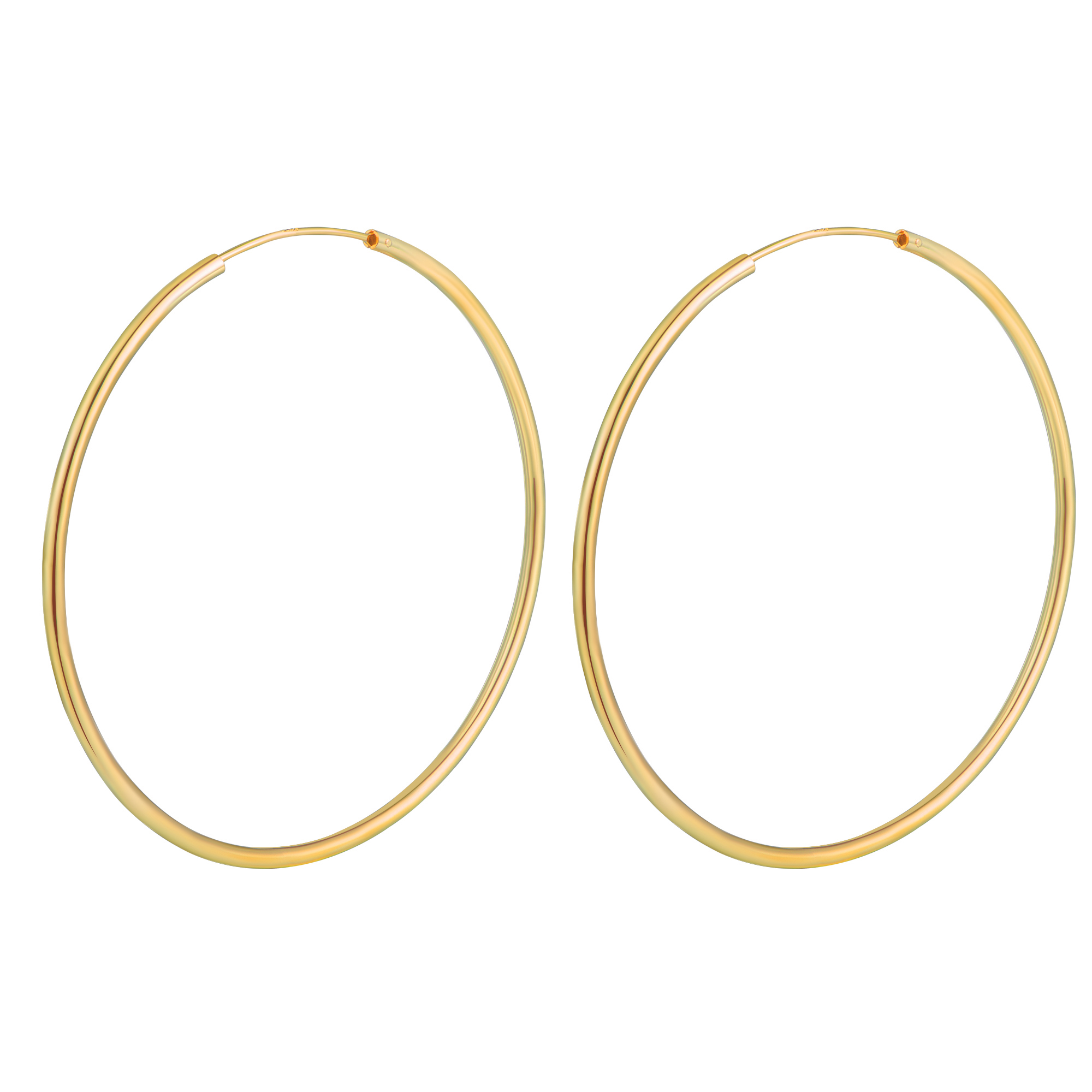 OLIVIE Stříbrné 6cm KRUHY GOLD 7093 Ag 925; ≤6,1 g.