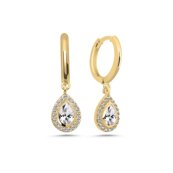 OLIVIE Stříbrné náušnice KAPKA GOLD 7145 Ag 925; ≤2,6 g.