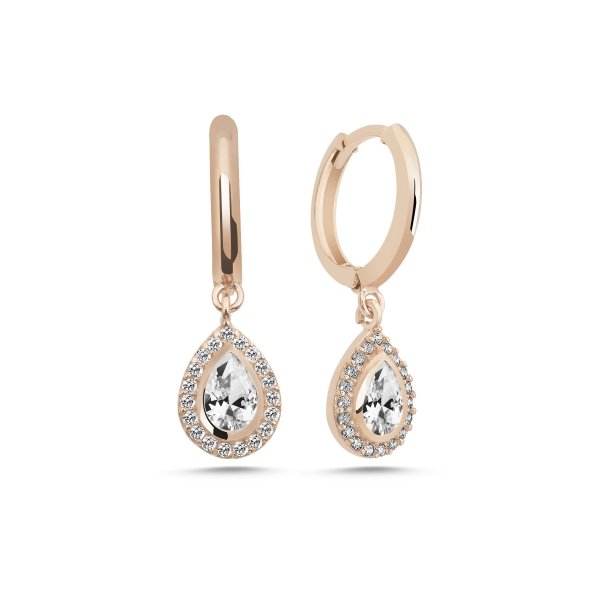 OLIVIE Stříbrné náušnice KAPKA ROSE 7146 Ag 925; ≤2,6 g.