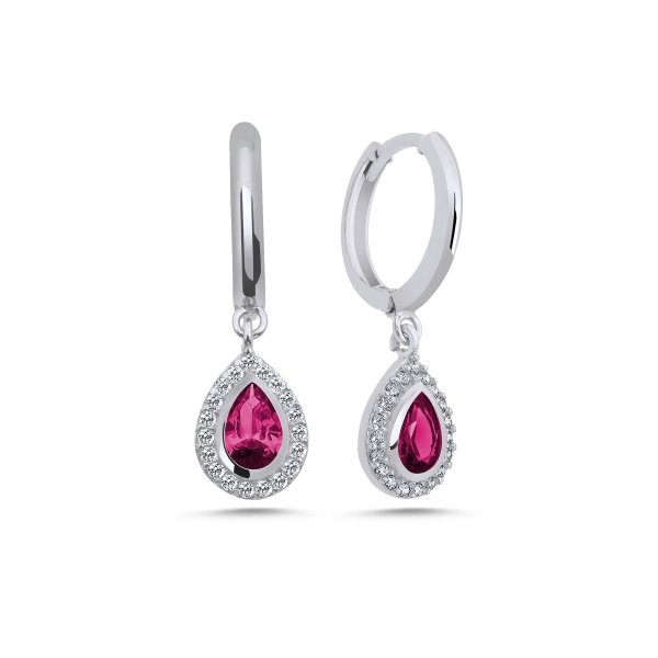 OLIVIE Stříbrné náušnice KAPKA RUBY 7148 Ag 925; ≤2,5 g.