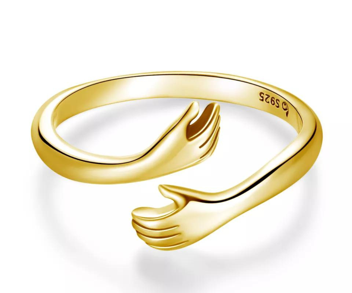 OLIVIE Stříbrný prsten OBJETÍ GOLD 7198 Ag 925; ≤1,4 g.
