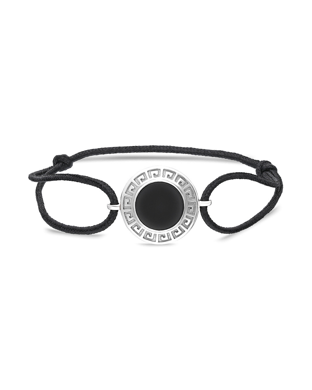 OLIVIE Provázkový náramek BLACK ONYX 7220 Ag 925; ≤3,4 g.