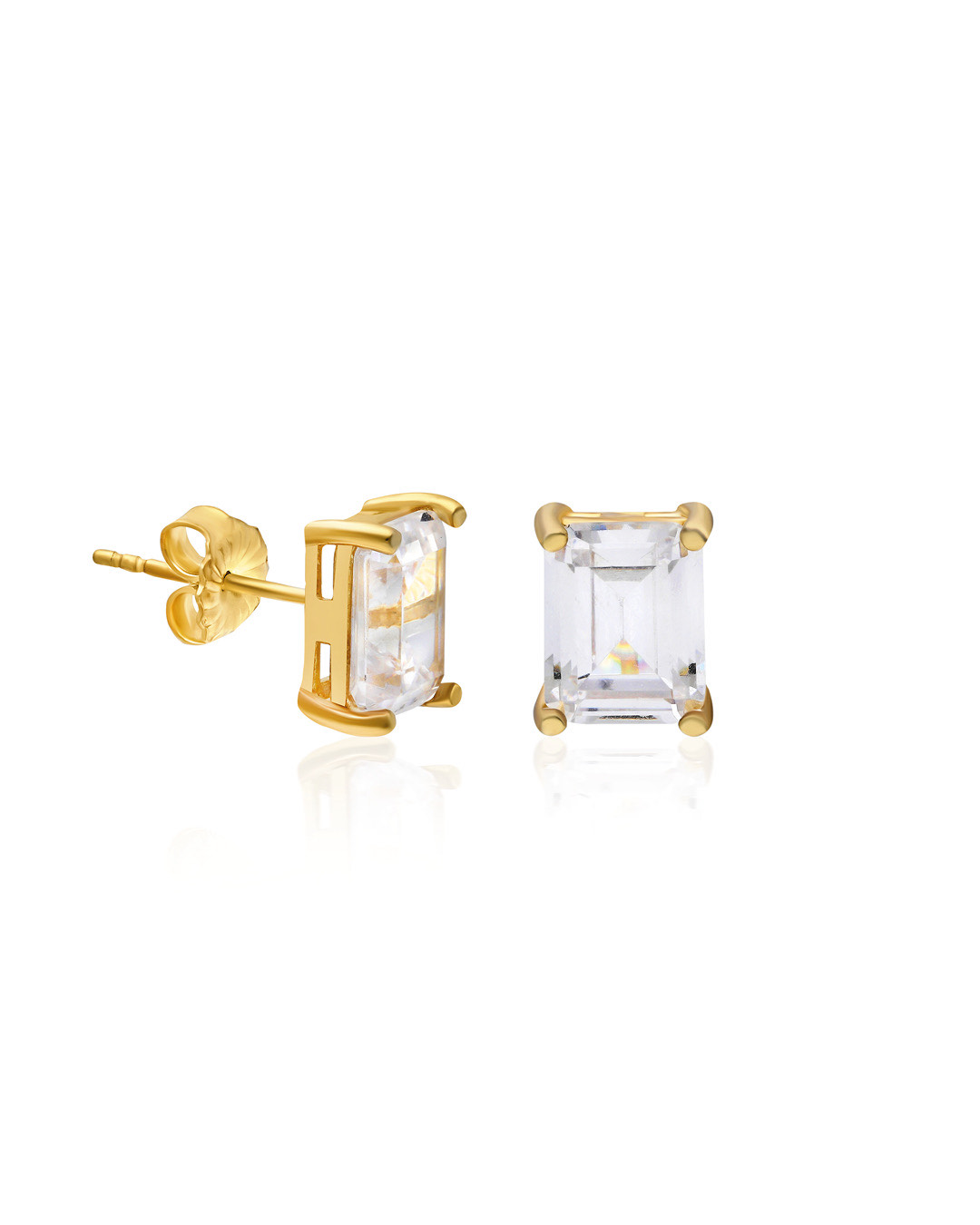 OLIVIE Stříbrné luxusní náušnice GOLD 7233 Ag 925; ≤3,3 g.