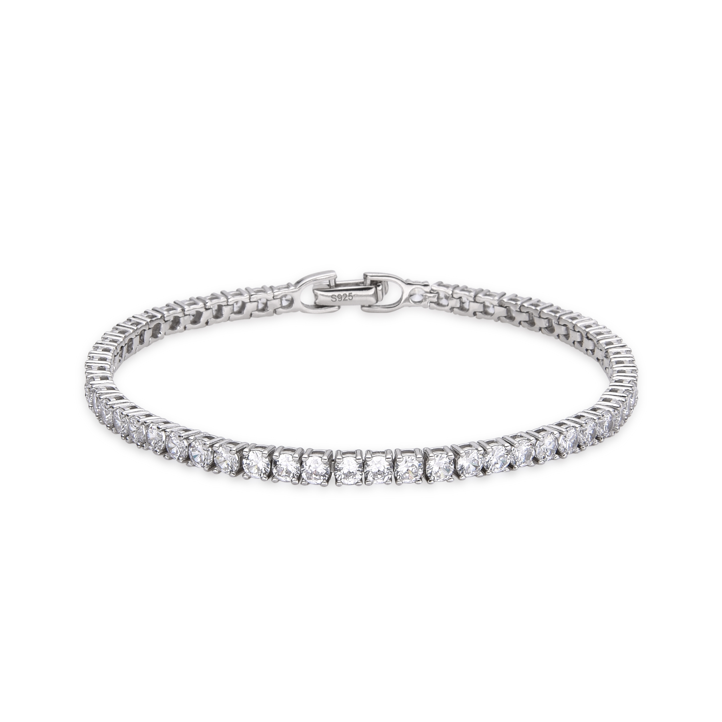 OLIVIE Stříbrný tenisový 18cm/3mm náramek 7277 Ag 925; ≤10,4 g.