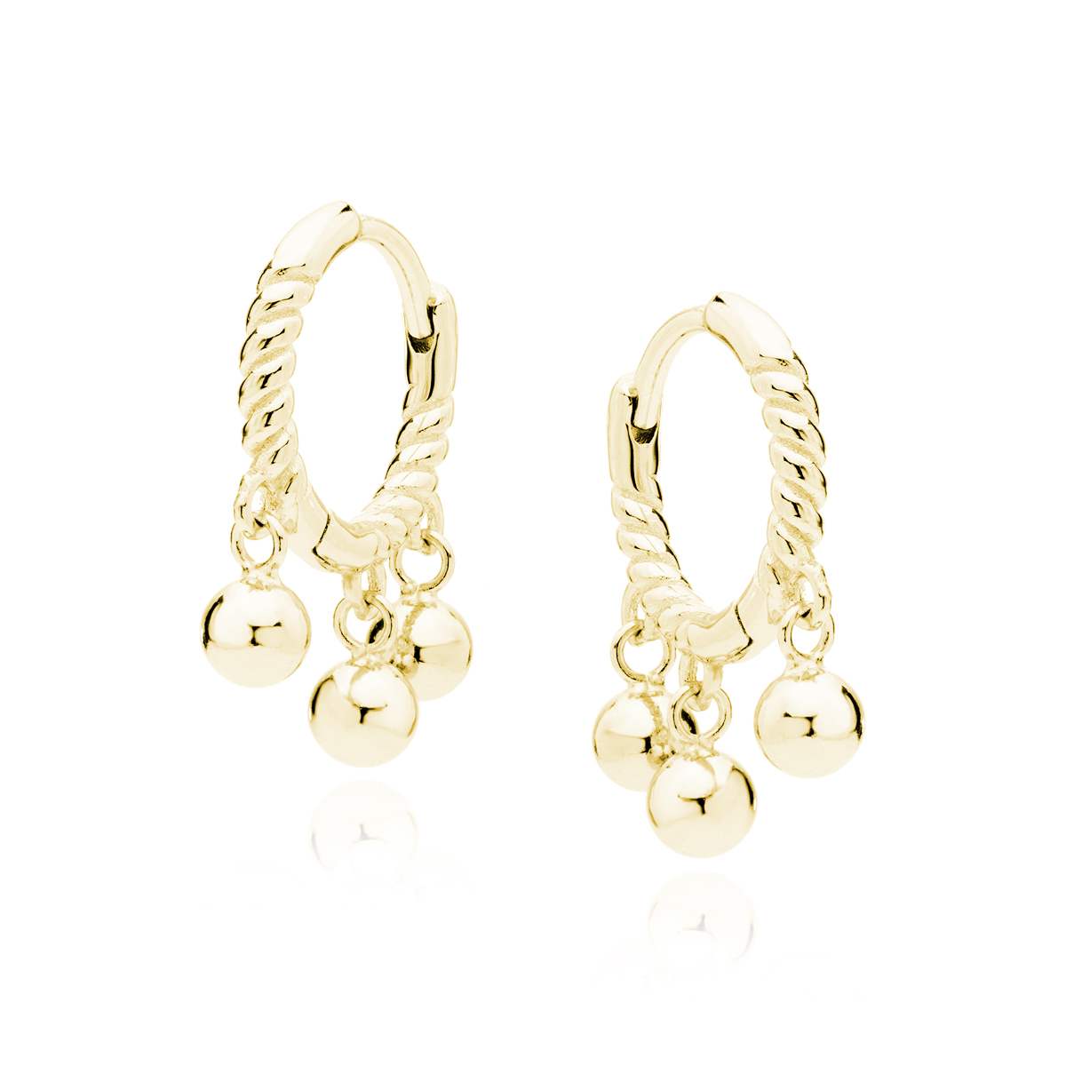OLIVIE Stříbrné náušnice Jasmína GOLD 7306 Ag 925; ≤2,7 g.