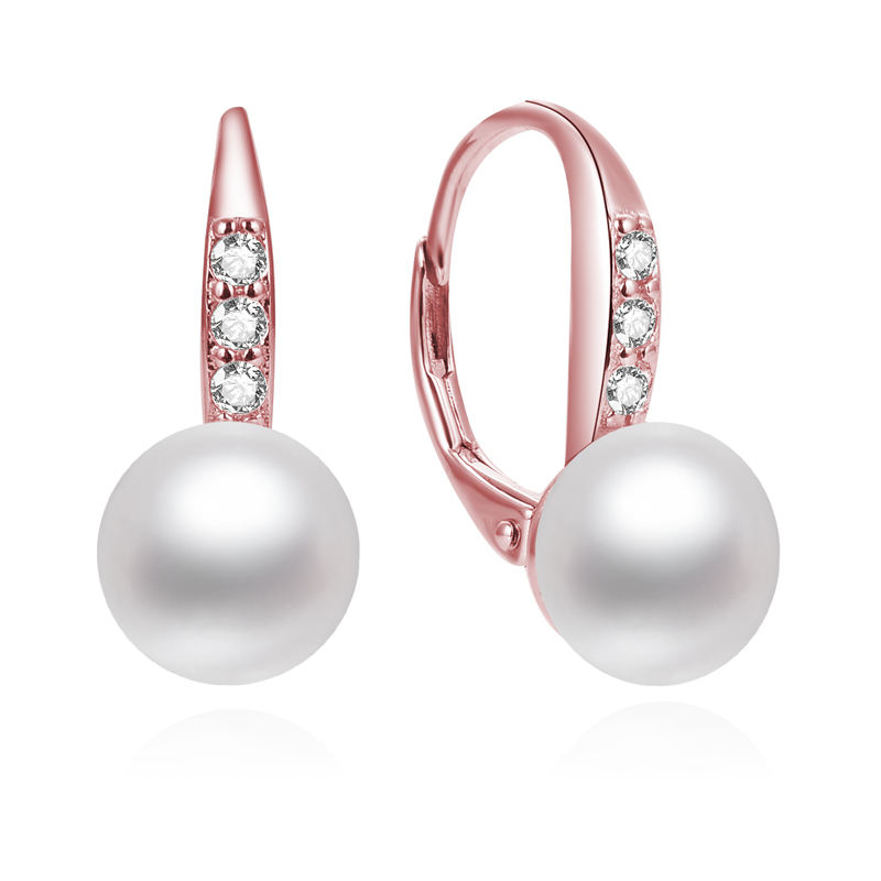 OLIVIE Stříbrné náušnice PERLA ROSE 7425 Ag 925; ≤3,2 g.