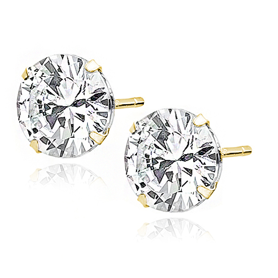 OLIVIE Stříbrné náušnice 10mm GOLD 7546 Ag 925; ≤3,1 g.