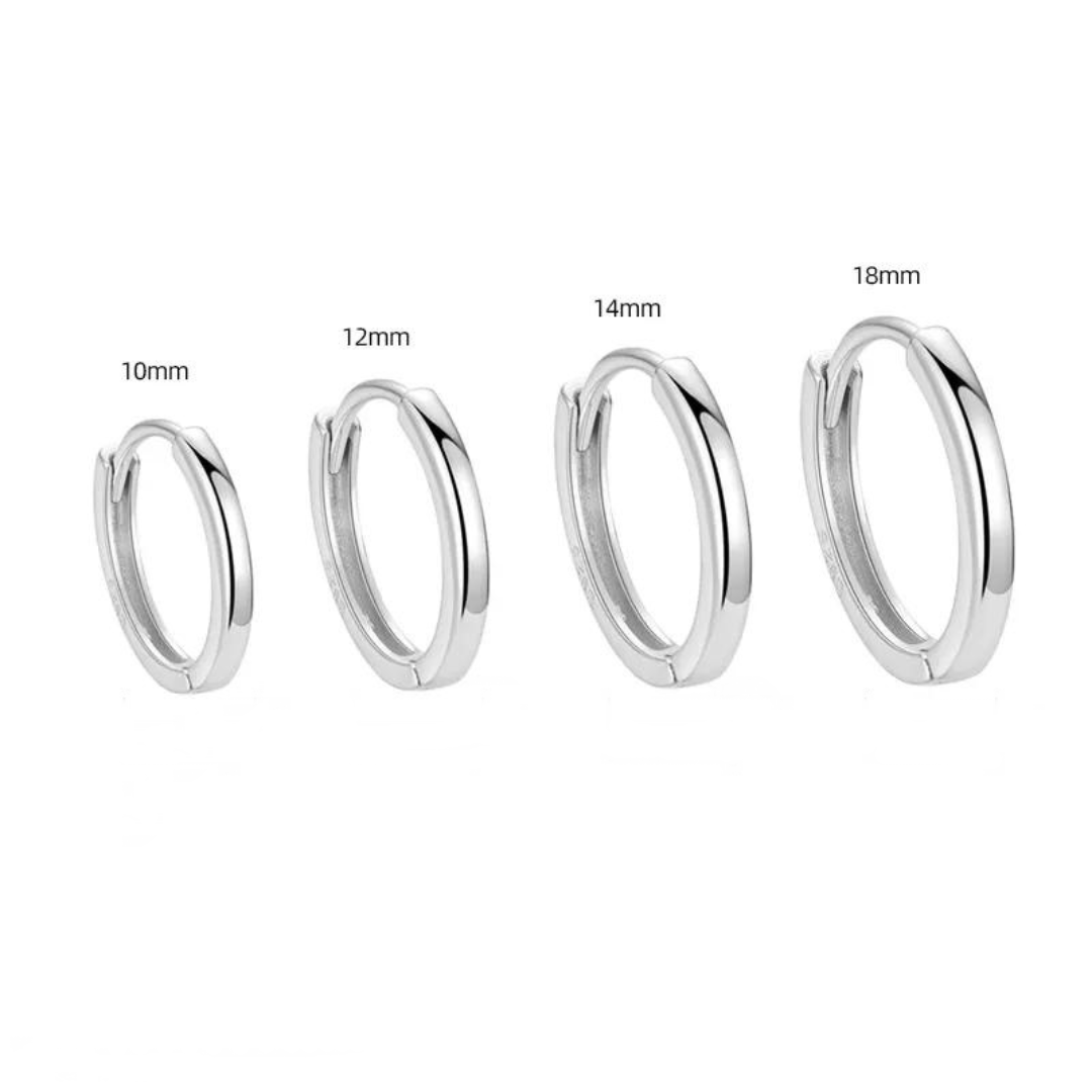 OLIVIE Stříbrné 10mm MINI KROUŽKY 7789 Ag 925; ≤0,9 g.
