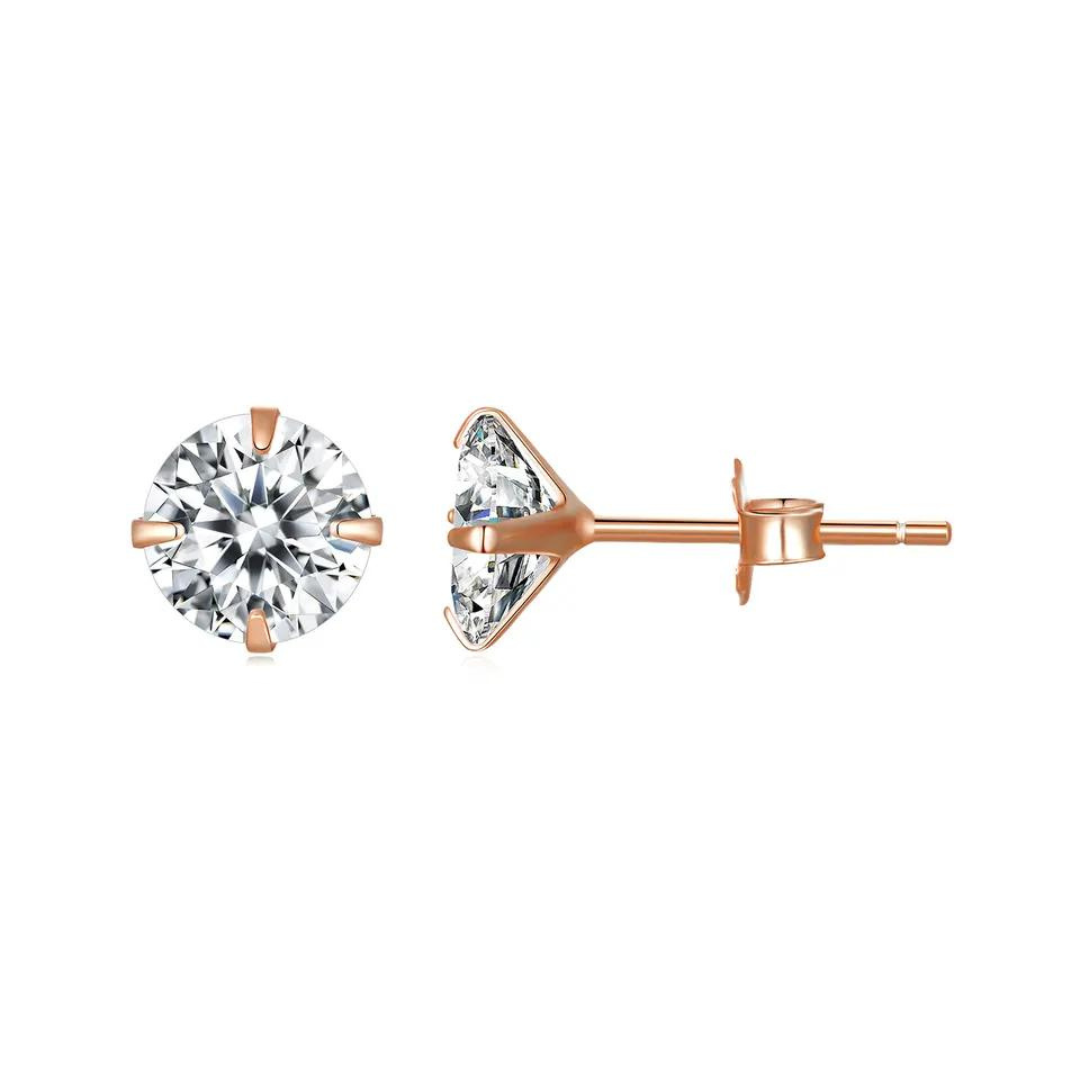 OLIVIE Stříbrné náušnice 5 mm ZORA ROSE 7893 Ag 925; ≤0,6 g.