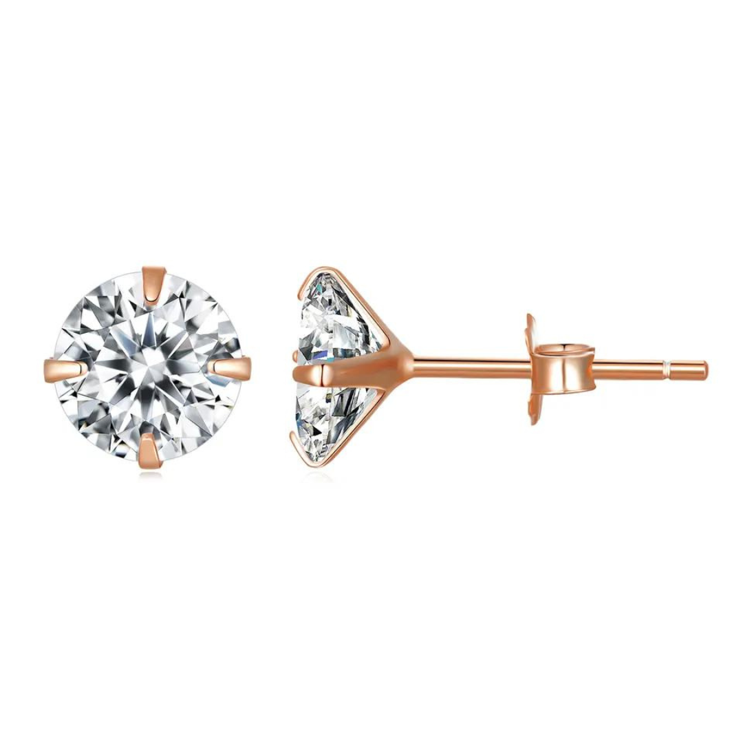 OLIVIE Stříbrné náušnice 6 mm ZORA ROSE 7894 Ag 925; ≤0,8 g.