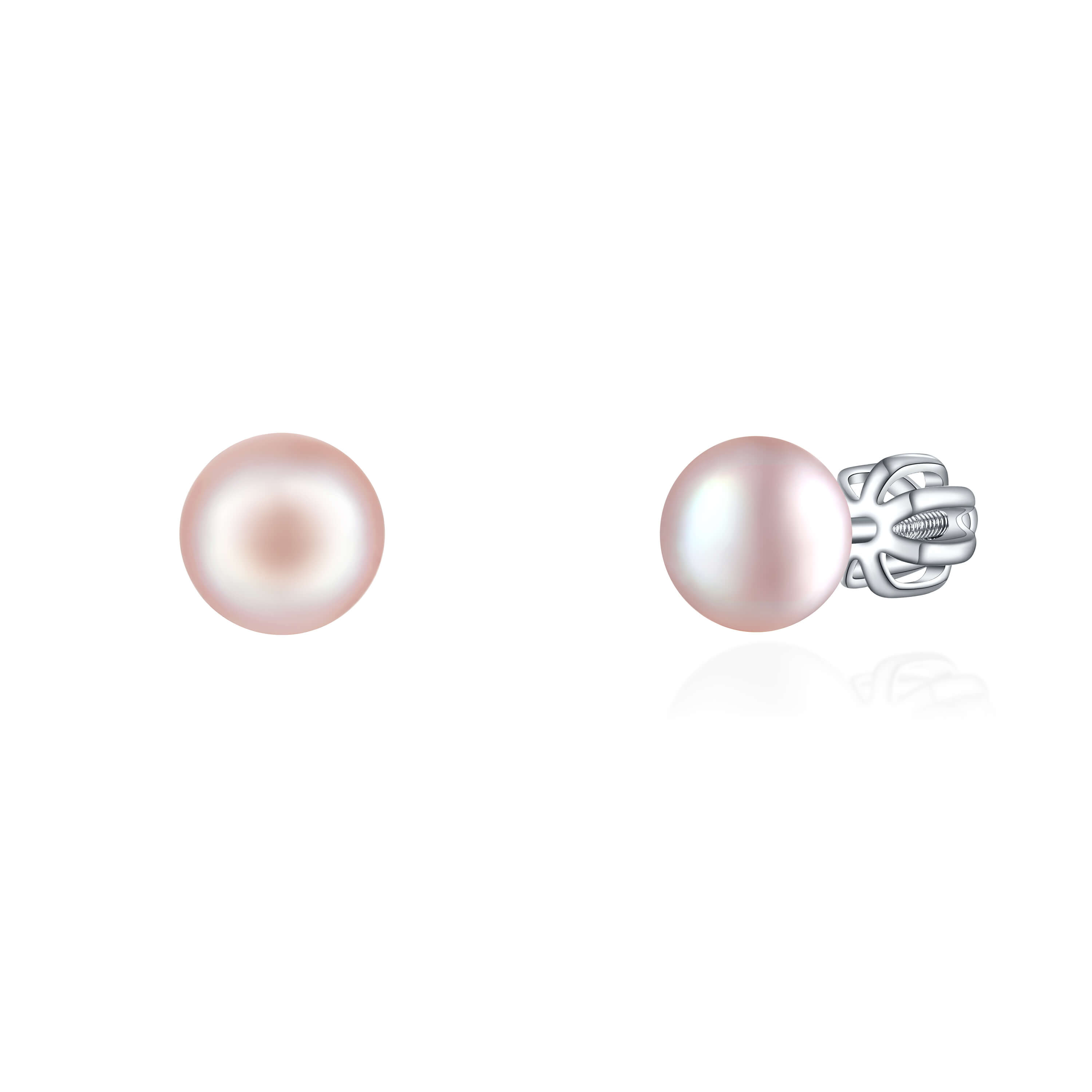 OLIVIE Stříbrné 6mm PERLY PINK 7982 Ag 925; ≤1,4 g.